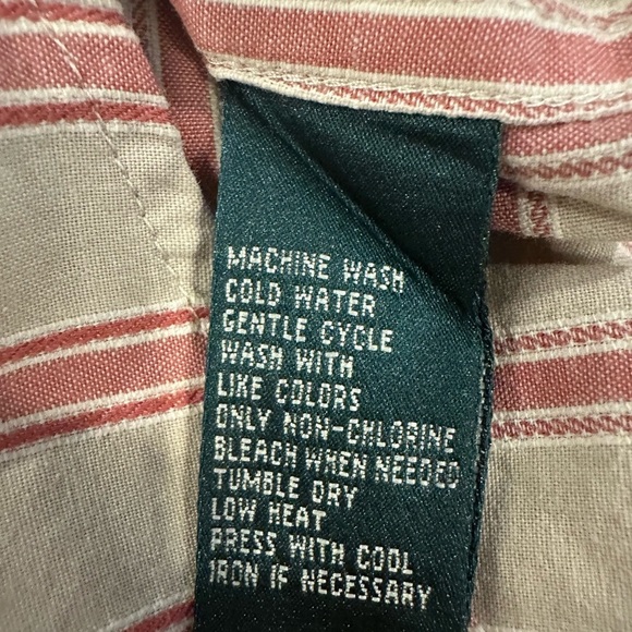 Lauren Ralph Lauren  Cotton Pin Stripe Button Front Shirt Blouse SZ 2X Military - Picture 5 of 7